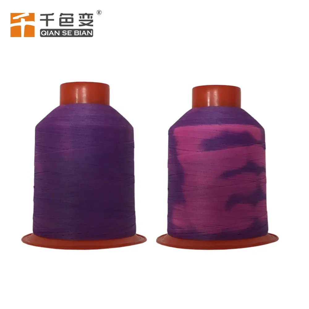 Buen Precio de productos de gama alta pigmento termo crómico hilo de poliéster para t camisa hilo de fibra de poliéster