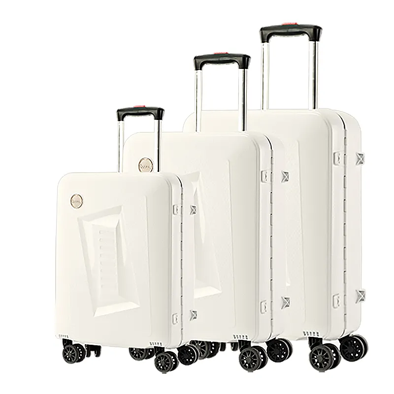 Offre Spéciale de bagages à roulettes en PP de style moderne 3 pièces côté dur étanche avec serrure bagages de voyage de haute qualité en gros