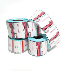 Bedruckte Thermopapier-Preisetikettenrolle mit Starkem Klebstoff, Haltbarkeitsdatum-Aufkleber für Tiefkühlkost-Verpackungen - Product Image 3