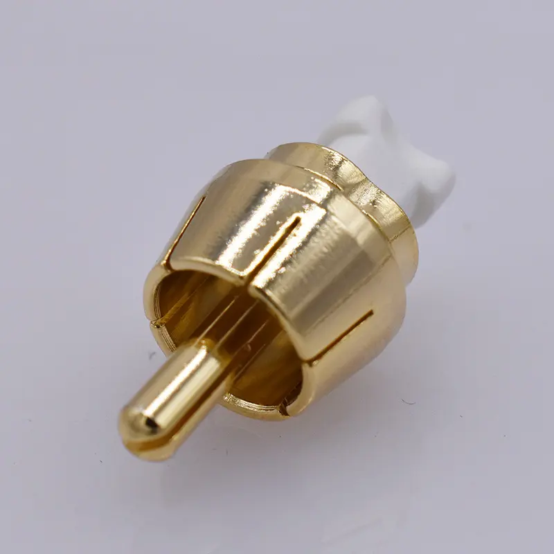 RCA audio/video plugs Gold-plated all brass audio plugs DC male for audio transmission