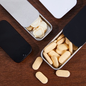 16ml 35ml 50ml 90ml <strong>Nice</strong> <strong>Gift</strong> <strong>Box</strong> Black Silver Color Sliding Lid Rectangle Metal Tinplate Tin <strong>Box</strong> with Custom Logo - Product Image 4