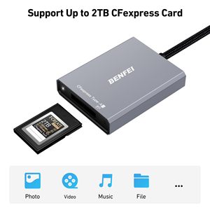 BENFEI CFexpress tip A kart okuyucu USB 3.2 (Gen 2) 10Gbps, USB-C ve USB-A 2-in-1 tip A CFexpress adaptörü - Product Image 4