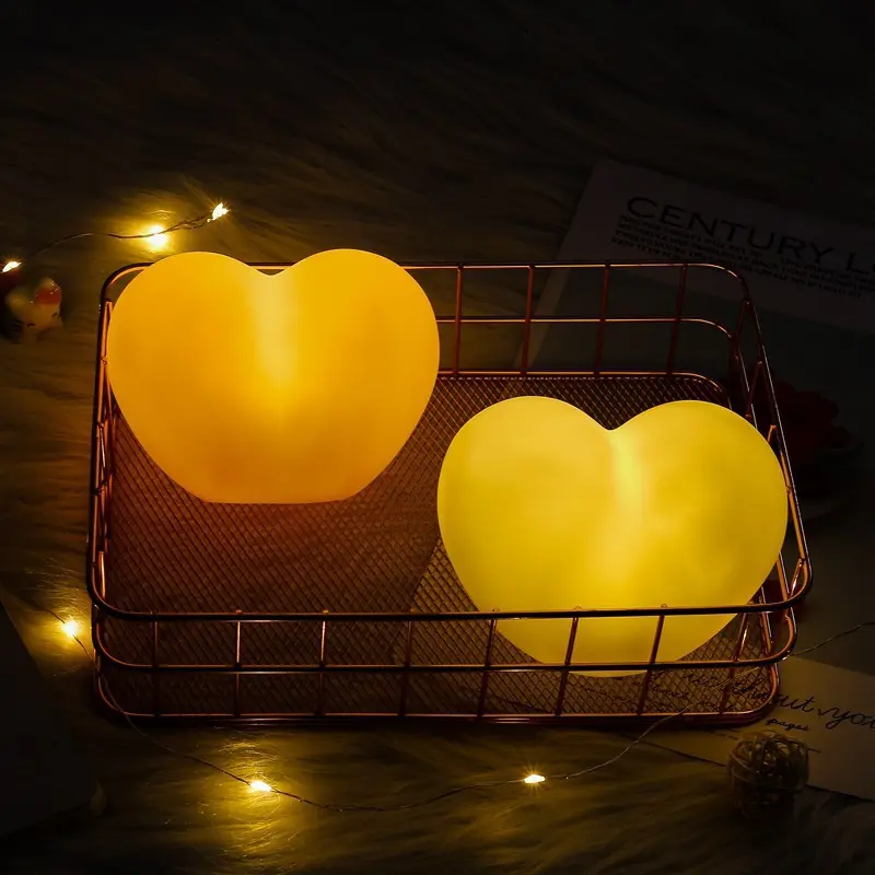 Lampe de nuit d'amour lumineuse 3d en forme de coeur pour la Saint-Valentin