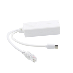 Gigabit PoE Splitter Entrada 48V Salida USB C 5V 2.4A con IEEE 802. 3AF/AT Estándar 10.100 Mbps para cámaras IP PoE - Product Image 1
