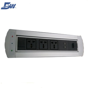 BW <strong>Multi</strong> <strong>Functional</strong> Flip up Hidden European Automatic Rotatory <strong>Desktop</strong> <strong>Socket</strong> Outlet - Product Image 2