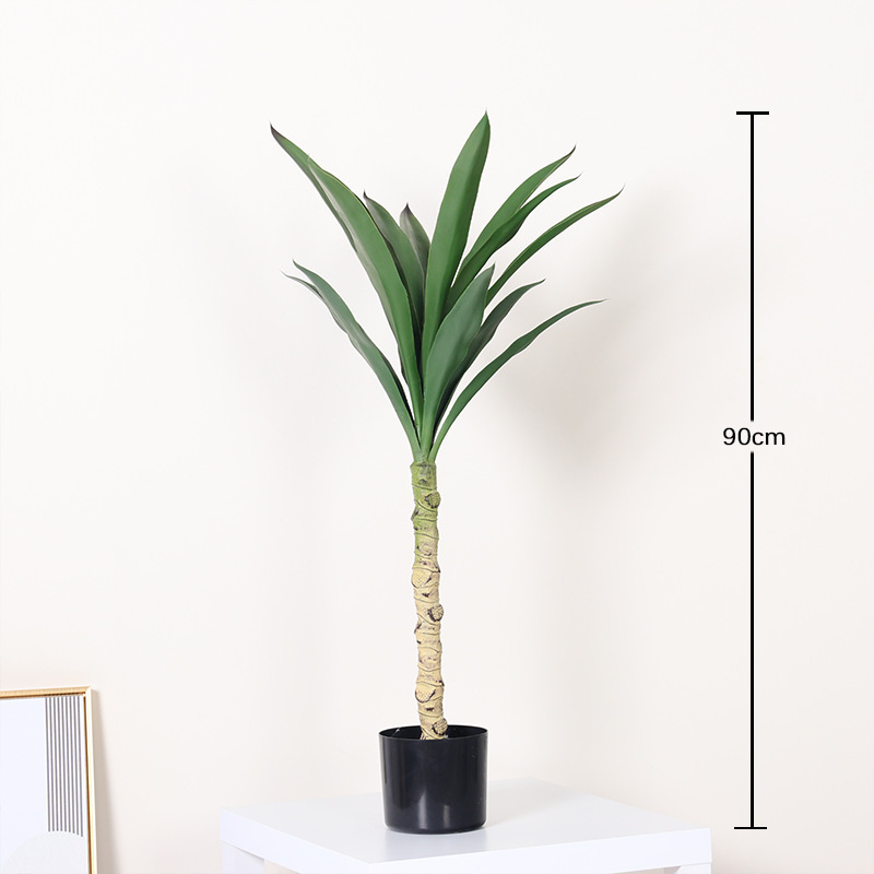 Sisal vert à tige blanche - 90cm