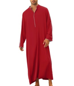 <span class=keywords><strong>Daffah</strong></span> erkek özel Vintage katı pamuk Thobe için <span class=keywords><strong>Al</strong></span> ramazan ve düğün için nefes anti-statik müslüman uzun elbise boyutları 4XL & 5XL