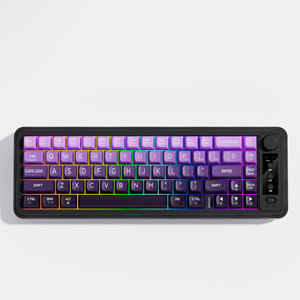 Teclado inalámbrico/cableado para juegos de 67 teclas-Teclado de membrana ultracompacto retroiluminado RGB personalizable con escritura silenciosa - Product Image 3