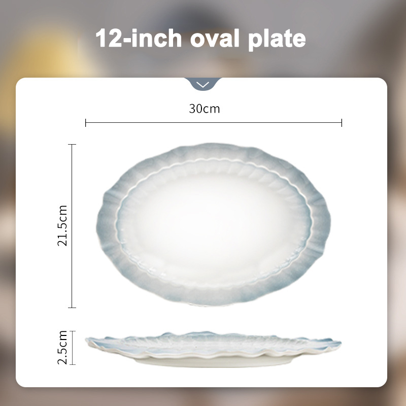 12-inch oval plate