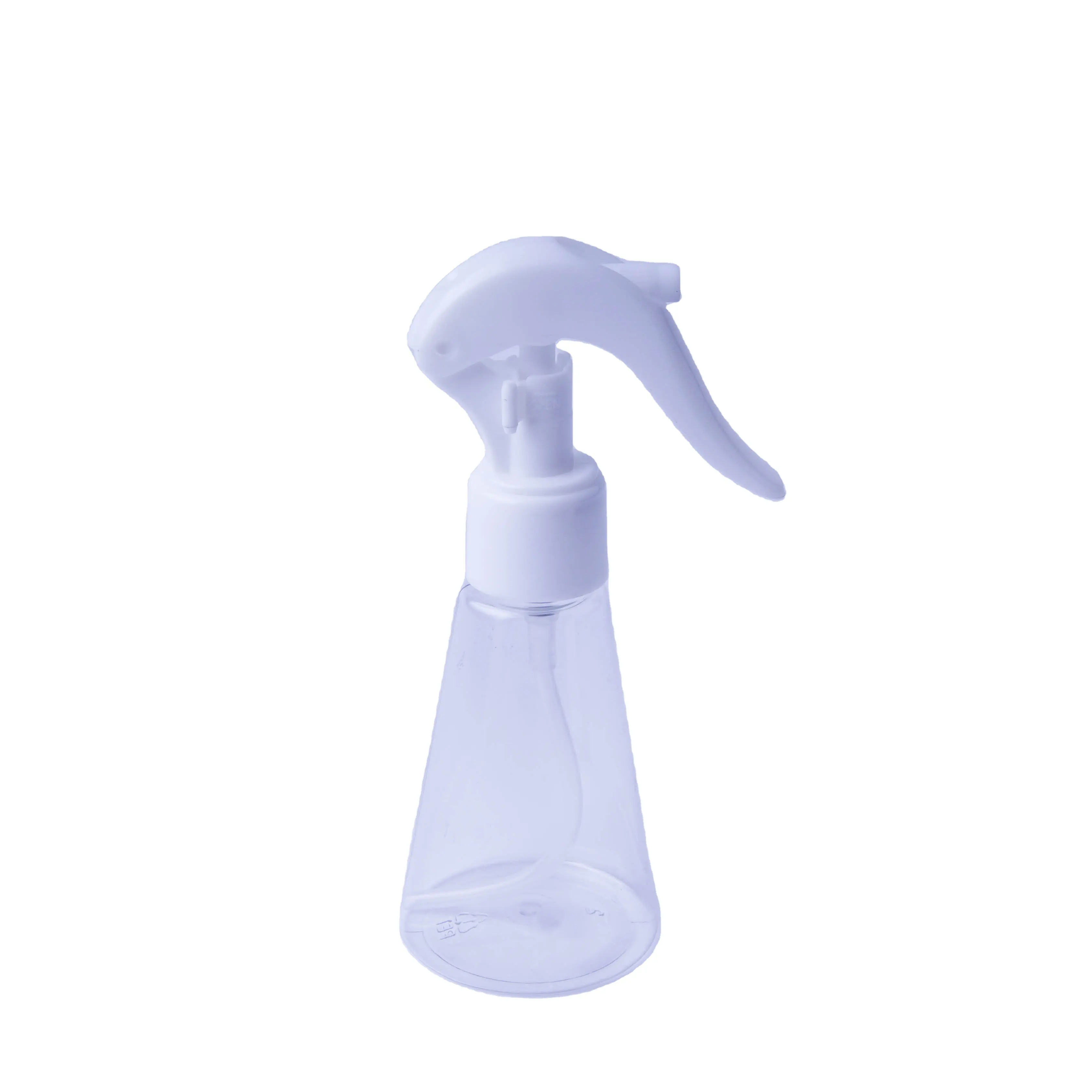 Fabbrica diretta 90ml trasparente PET piccolo grilletto Spray bottiglia di plastica conica per profumo di liquidi cosmetici tappo della pompa