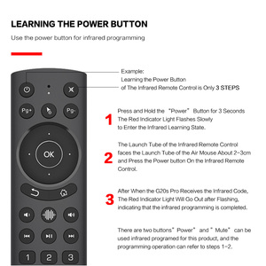 Voice Fly Air Mouse mit Gyroskop IR Learning G20sPro Wireless Tastatur mit Hintergrund beleuchtung Universal-Fernbedienung