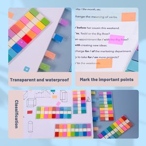 Notas adhesivas, pegatinas de índice para mascotas, Color sólido, creativo, para estudiantes, Diy, cuaderno, Mensaje, nota, nota, pegatina para clasificación - Product Image 4