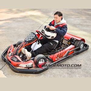 Yarış 2 zamanlı <span class=keywords><strong>125</strong></span> <span class=keywords><strong>Cc</strong></span> taşınabilir Go Kart 12v binmek yarış arabası değişken hız temizlik için