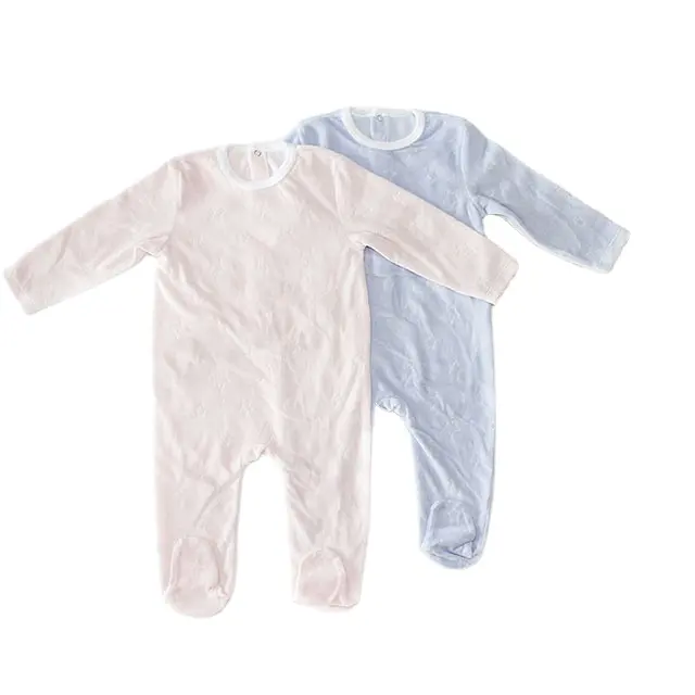 Fabrika doğrudan satış bebek tulum organik pamuk bebek giysileri jakarlı kadife bebek romper
