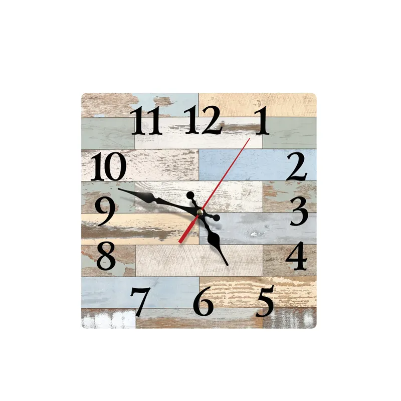 Orologio da parete per esterni personalizzato al quarzo con cornice in legno a buon mercato silenzioso da 8 pollici per suvenir