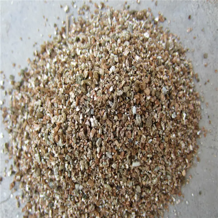 Polvo de vermiculita para industria de aislamiento acústico y calor, material expandible dorado de malla 270