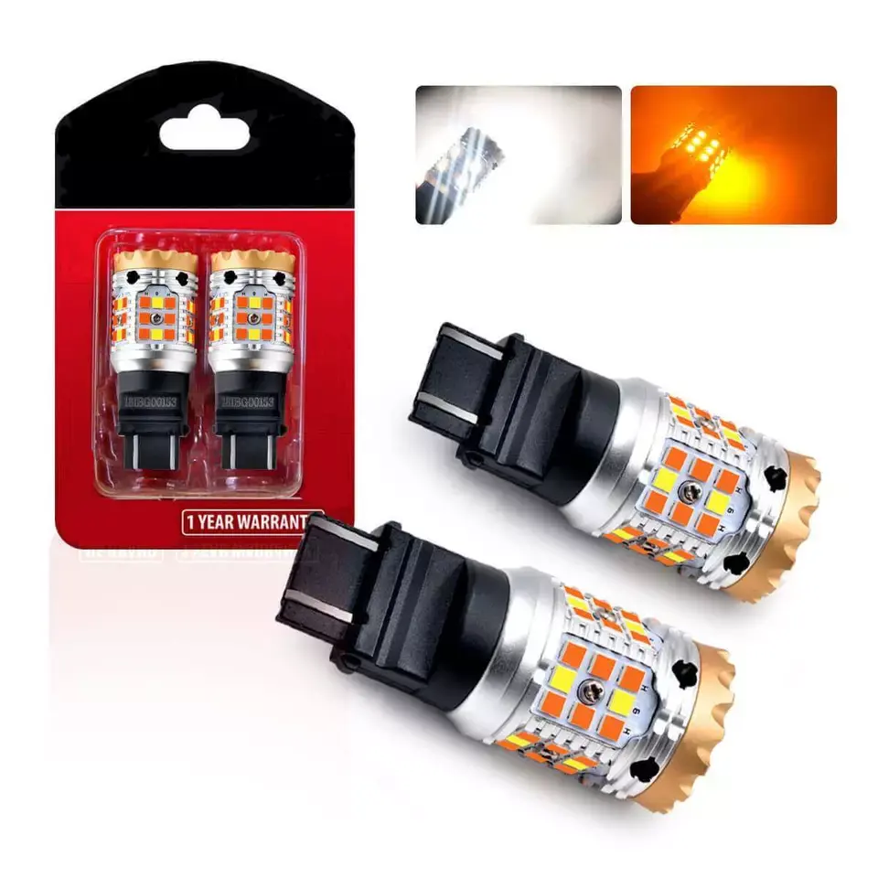 Bombillas Led de señal de giro para coche, luz G2 100% Canbus T20 P21W 1156, BA15S T25, 7443