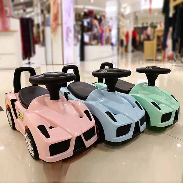 Scooter de quatro rodas multi-função infantil com música yo-yo pode sentar e andar anti-capotamento andador de quatro rodas