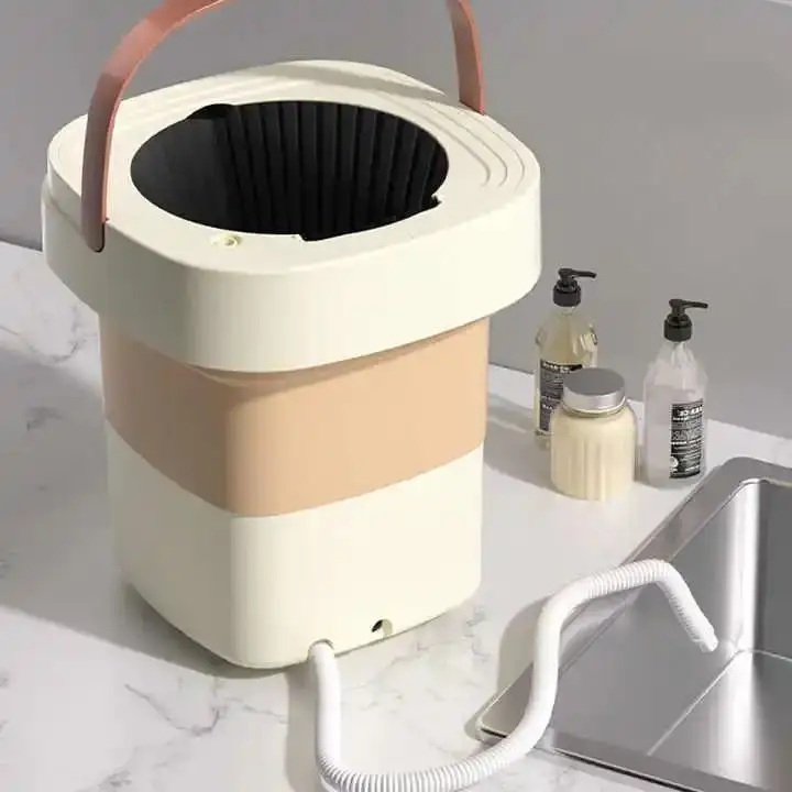 Lavadora de roupa elétrica dobrável 8L, mini máquina de lavar portátil com rotação a seco, frete grátis