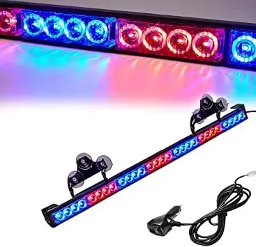 Led nhấp nháy thanh ánh sáng đèn hiệu cảnh báo ánh sáng màu đỏ/Màu xanh/vàng/trắng/màu xanh lá cây khẩn cấp nhấp nháy đèn 8 đến 32 đèn LED