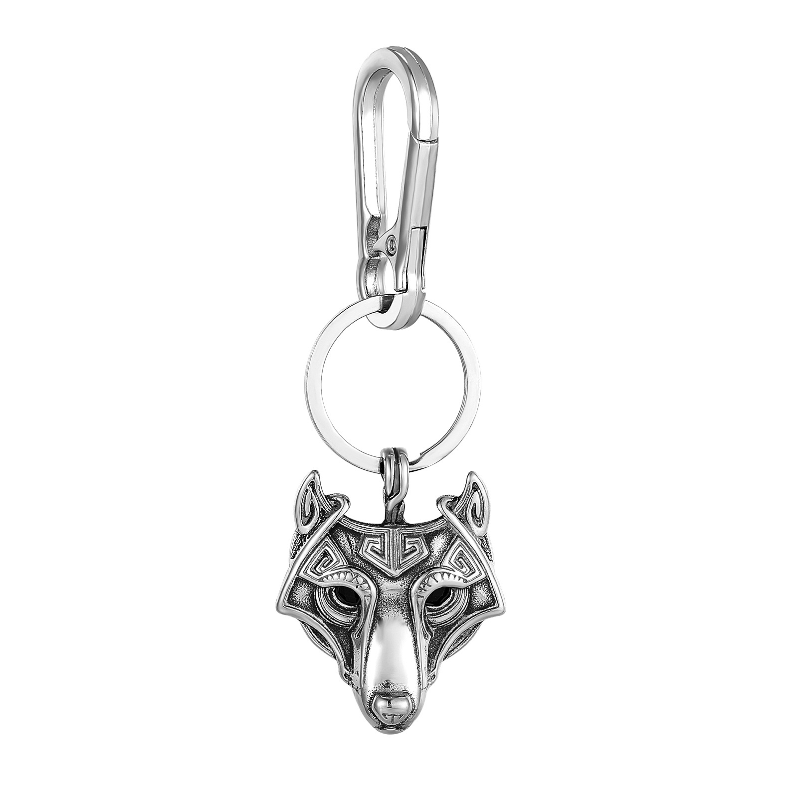 Pendentif couleur acier fermoir bec d'aigle