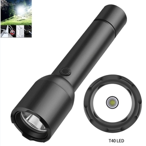 T40 LED มินิไฟฉายแบบพกพาแสงแฟลช USB Type-C ชาร์จ 18650 แบตเตอรี่กลางคืนเดิน Camping ไฟฉายฉุกเฉิน - Product Image 1