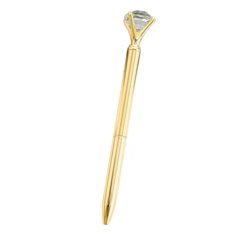 Penna a sfera in metallo con LOGO personalizzato con LOGO personalizzato attaccato al diamante accessorio per la vendita di gioielli