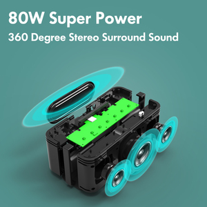Xdobo X8 PLUS 80W Altavoz inalámbrico portátil con sonido estéreo fuerte 10400mAh Banco de energía y modos EQ Función TWS Soporte Tarjeta TF - Product Image 5