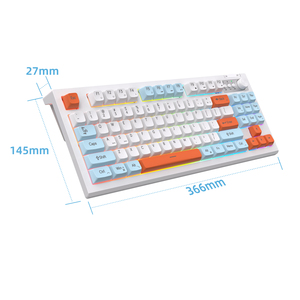 EWEADN Custom Logo 2.4Ghz Quiet Wireless Gaming <strong>Keyboard</strong> 87Keys Membrane <strong>with</strong> USB Interface Waterproof for <strong>Desktop</strong> - Product Image 2