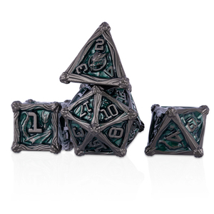 DND Metal zar seti D D 7 adet Metal çokyüzlü zar Set DND dundunve Dragons rol yapma oyunları için kırmızı numarası - Product Image 5