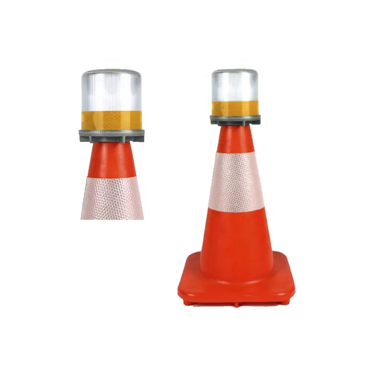 Waterproof Solar LED Traffic Barricade Warning Light Flashing Safety Signals for Road Construction