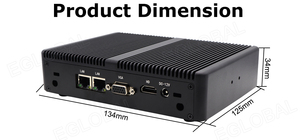 EGLOBAL J1900 CPU 2LAN dört çekirdekli Max 2.41GHz VGA ekran HD Graphics1080P 3D oyun fansız bilgisayar PC Barebone abd/ab fişler - Product Image 3