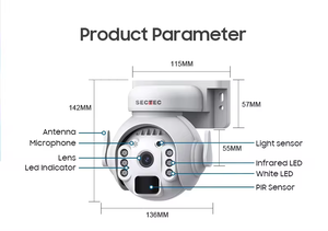 Yüksekliği kaliteli pil gece görüş IR 3MP 4G HD çözünürlük güneş Ip65 su geçirmez kamera ağ izleme ev açık - Product Image 5