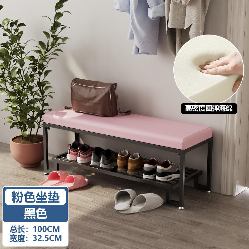 Grande taille : cuir rose + support noir