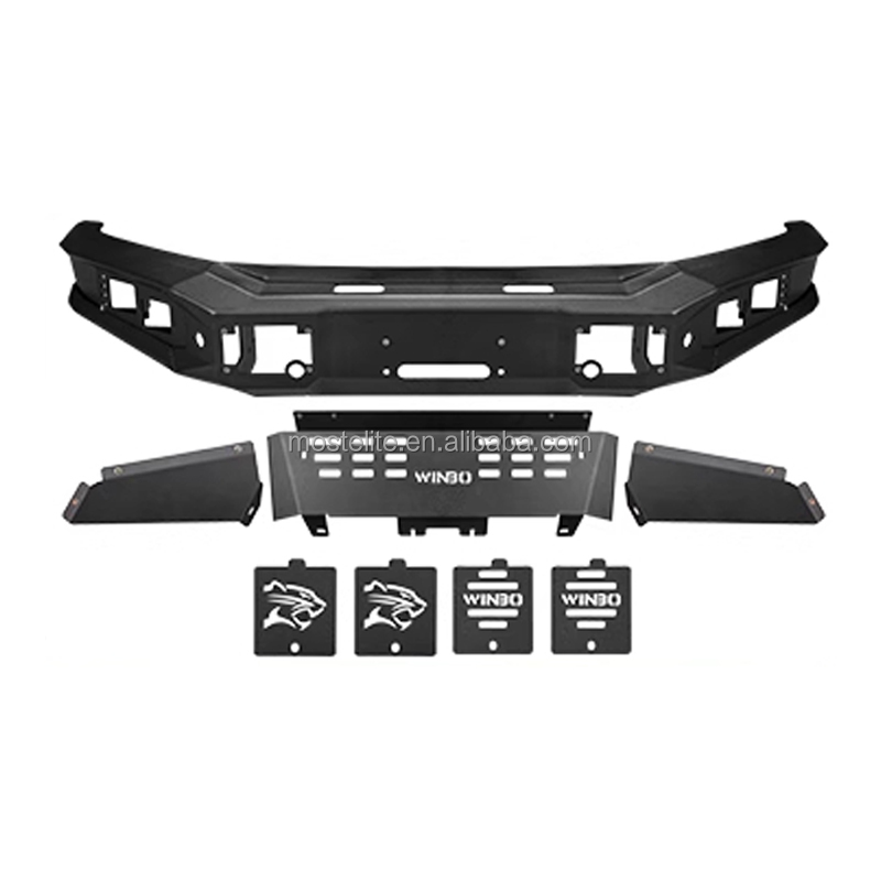 Front Bumper Without light (1 piece) Black