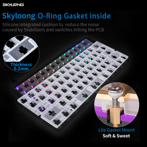 Skyloong 61 Tasten optisch kabelgebundene mechanische Tastatur Hot Swapping RGB Backlist für DIY-Programmierung Alle Tasten funktionieren über einen Treiber