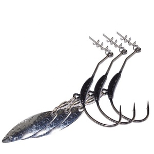 MJH01005 3/16OZ Tungsten Weighted <strong>With</strong> Willow Blade Super <strong>Line</strong> Spring Lock Fishing <strong>Hook</strong> - Product Image 1