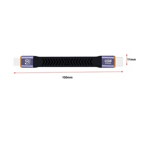 Typ c Datenkabel USB3.2 Gen2 männlich zu weiblich USB3 Kurzplattenkabel 40Gbps schnelles Aufladen Gerades Typ-C zu Typ-C-Kabel - Product Image 3