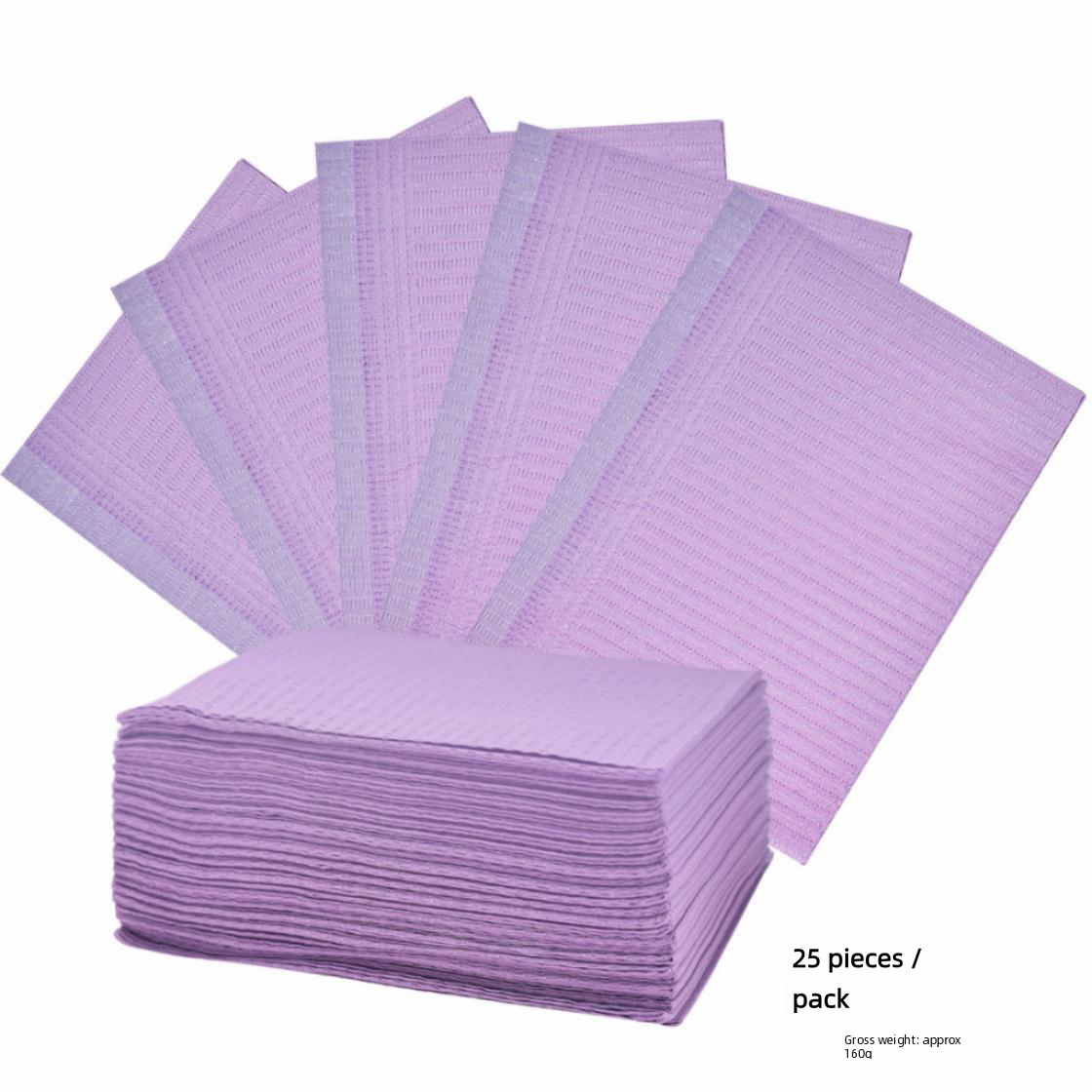 Tapete desechable para mesa de manicura - Morado - 25 unidades