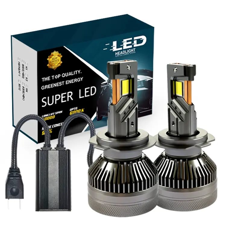 Carro de alta qualidade levou bulbo H4 12v 60 55w quartzo vidro longa vida útil carro luz branca Auto OEM carro farol LED bulbo