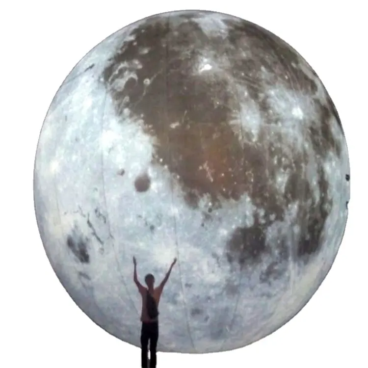 Şişme ay topu Model Planet yüzen ışıklı balon sergi için
