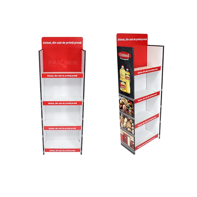 Venta al por mayor de fábrica Cartón Piso Display Merchandisers Corrugado Pop Display Stand para productos de cuidado de personas