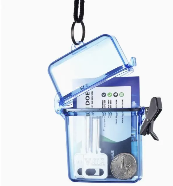 Wasserdichte Kunststoff-Schlüsselanlage für Strandsicherheit Zigarette- und Münzaufbewahrung Geldkasten im Freien in Safe-Kategorie