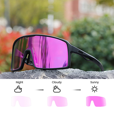 Black frame + purple lenses