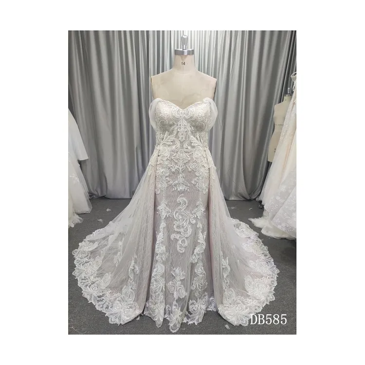 2021 नई शैली पिपली ब्रोकेड Jacquard कपड़े नई डिजाइन लक्जरी मरमेड सफेद शादी की पोशाक के लिए महिलाओं