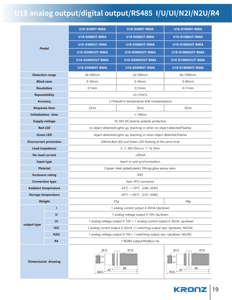 KRONZ Industrial <strong>Ultrasonic</strong> <strong>Sensor</strong> U18 Switching NPN <strong>Analog</strong> <strong>Output</strong> 0-10V Up/Down NO/NC 30-300mm IP67 Distance - Product Image 5
