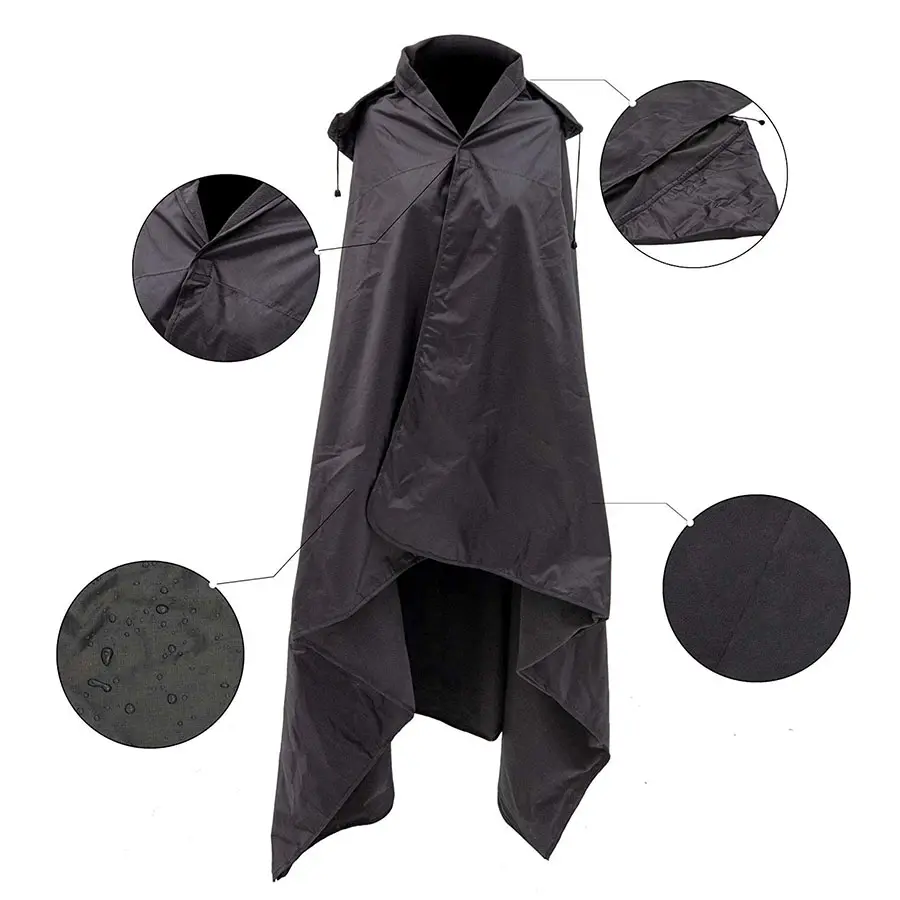 B908 Ultra Lightweight 100% Nylon Adulto Impermeável Impermeável Com Capuz Impermeável Multi Function Adult Raincoat