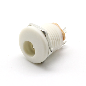 DC-022ホワイト5.5 * 2.1MM丸型DC電源ソケットジャックPCBマウントDCジャックネジナット付き - Product Image 5