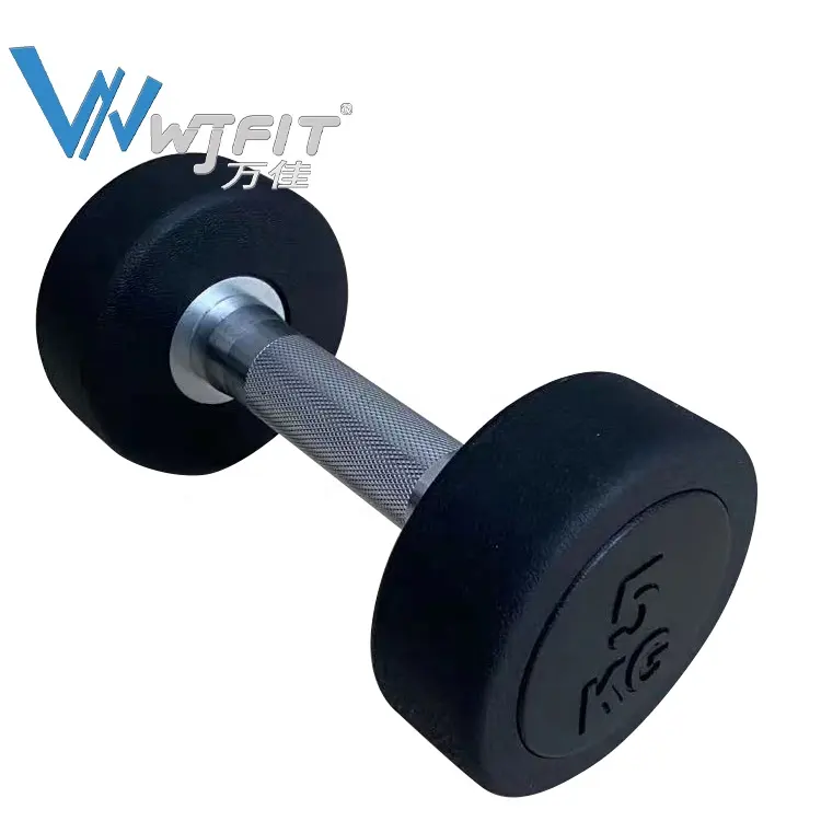 Sports fitness shaping strength equipment polyurethane dumbbell logo customized from 2KG to 50KG