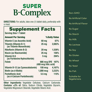 OEM manufaktur tablet <span class=keywords><strong>Vitamin</strong></span> B kompleks dengan konten tinggi asam folat Plus <span class=keywords><strong>Vitamin</strong></span> <span class=keywords><strong>C</strong></span> untuk sistem imun & energi dukungan kesehatan - Product Image 6